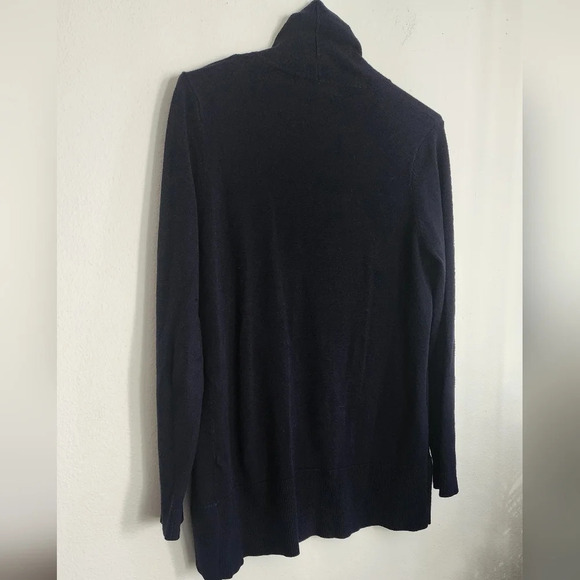 89th & Madison Women's Open Front Long Sweater Ribbed Neck & Sleeves. - Picture 5 of 9